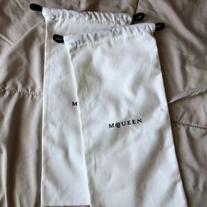 2 New Alexander McQueen Cream Dust Bag